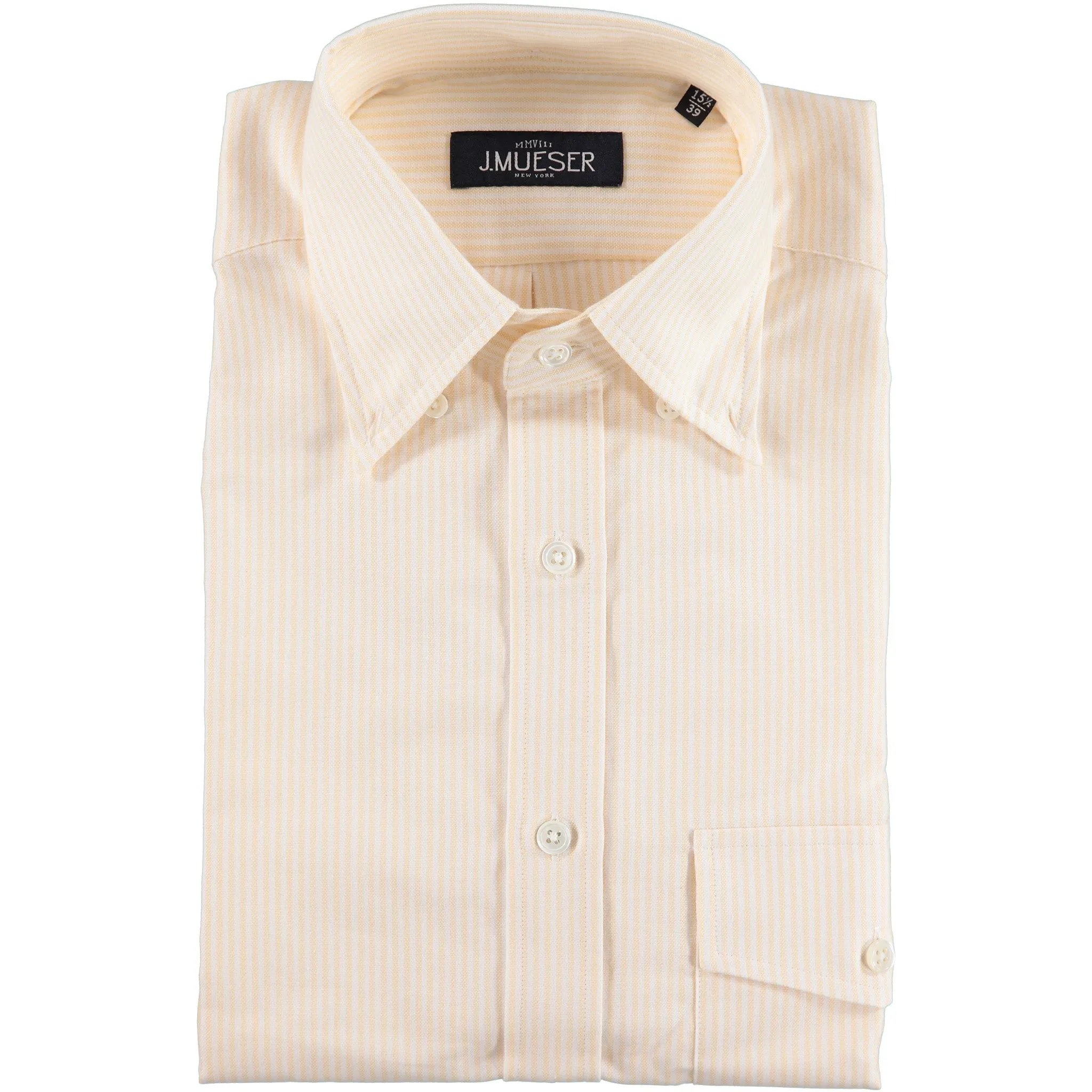 Trendy Top Yellow Stripe Oxford Button Down Shirt