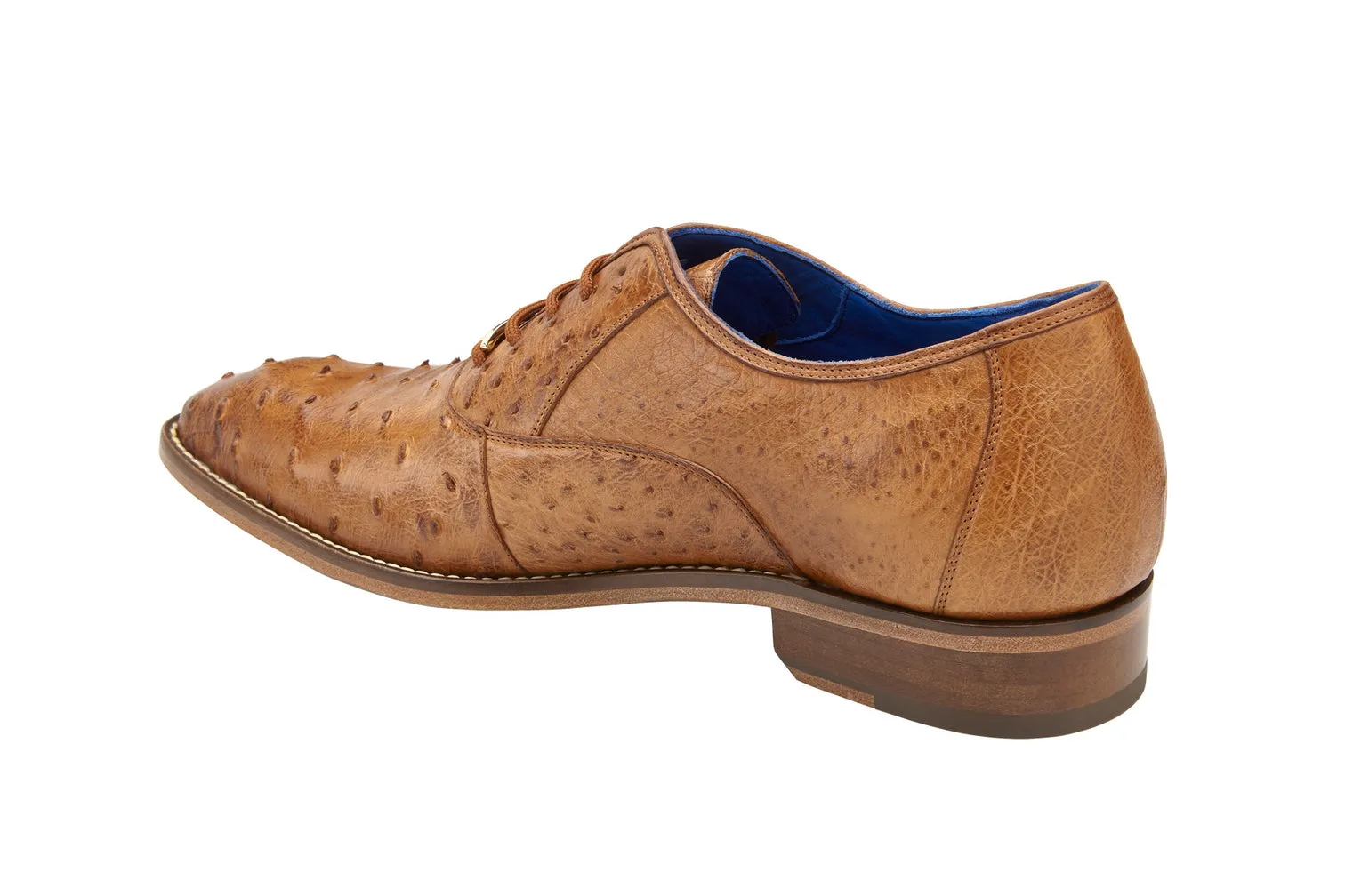 World Walk Belvedere - Orlando, Genuine Ostrich Quill Dress Shoe - Antique Peanut - D01 (IN STORE)