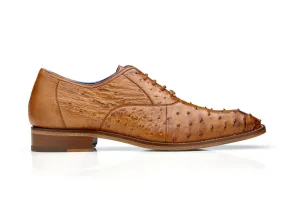 Style Base Air Boost Belvedere - Orlando, Genuine Ostrich Quill Dress Shoe - Antique Peanut - D01 (IN STORE)