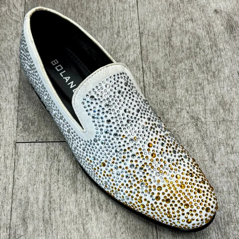 Exclusive Formal Dress Shoe Gold/ White FROST Wide fit