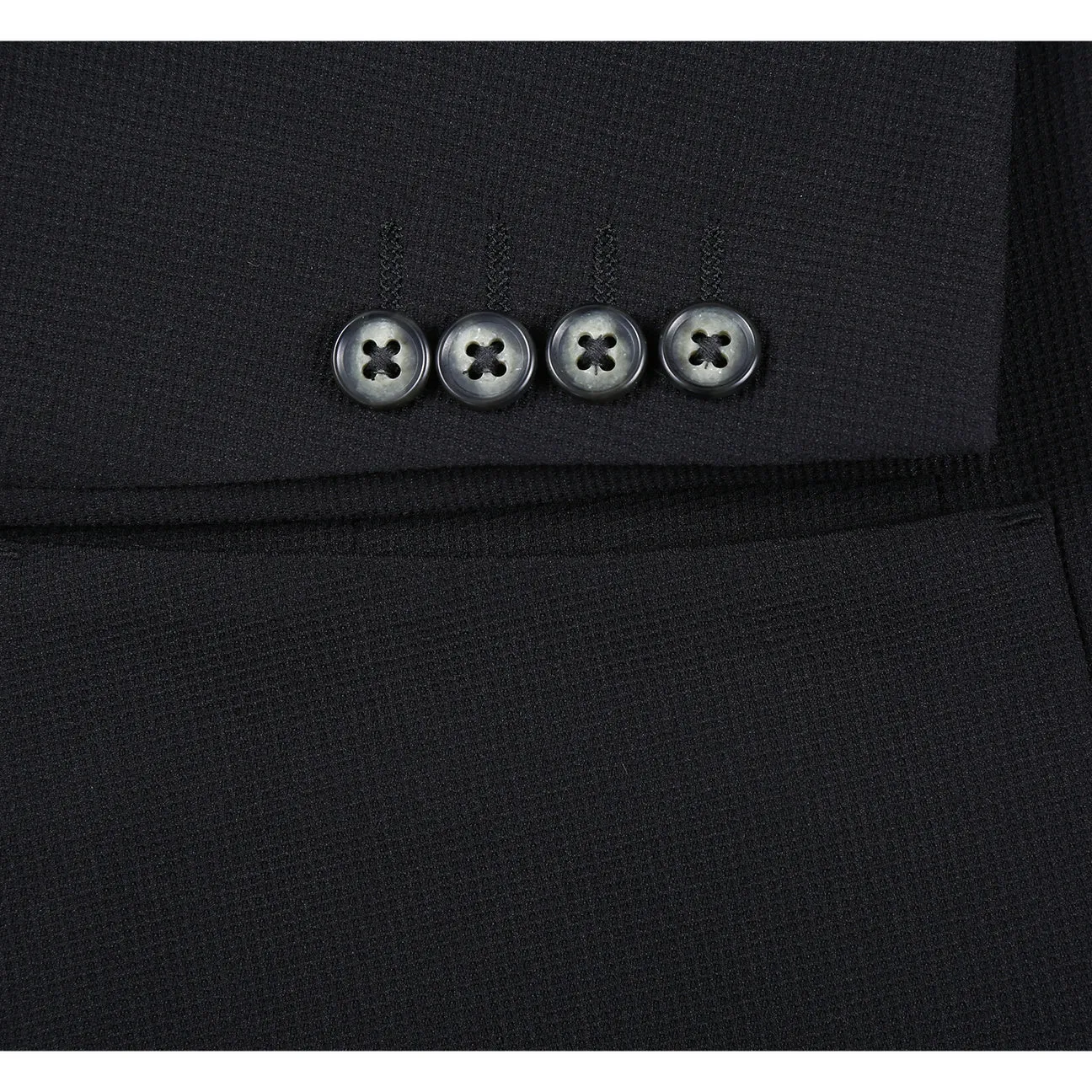 Pellagio Men's Half Canvas Blazer Black PS25-18 Insulated Core Technology Adjustable Drawstring Waist