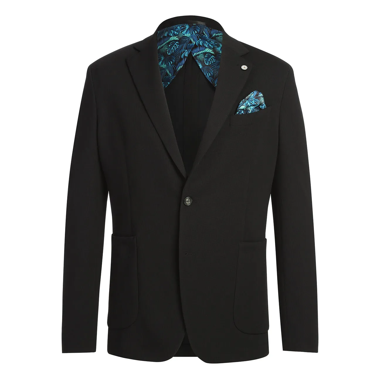 Pellagio Men's Half Canvas Blazer Black PS25-18 360?? Visibility Travel Fit