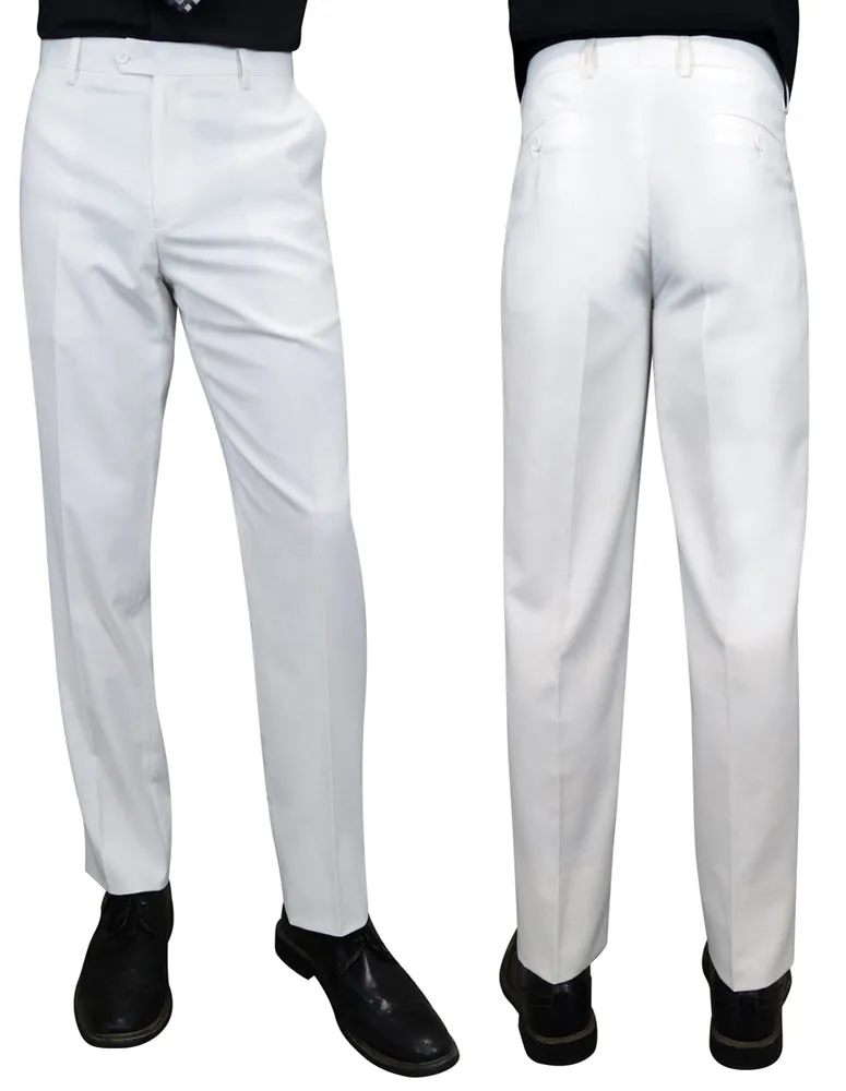 WHITE SLIM FIT DRESS PANTS Comfortable Style
