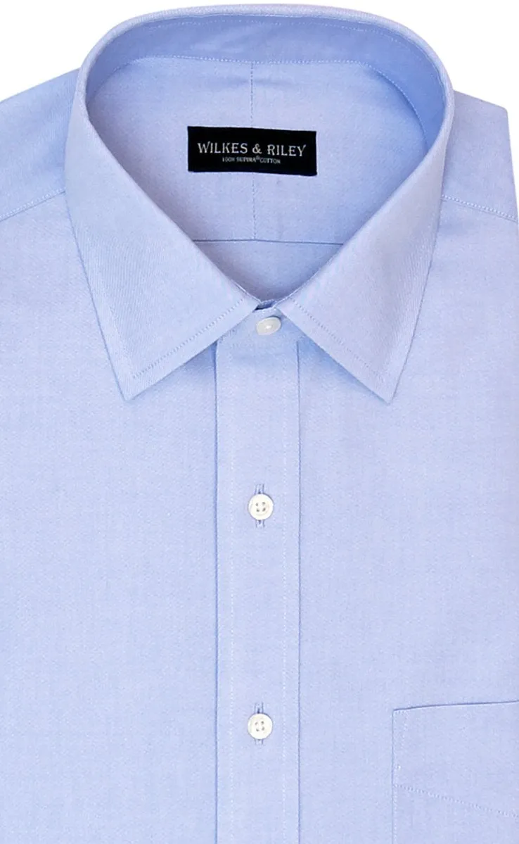 Tall friendly Trend-Driven Wilkes and Riley Non-Iron Pinpoint Queens Oxford Dress Shirt in Blue- Big & Tall Sizes