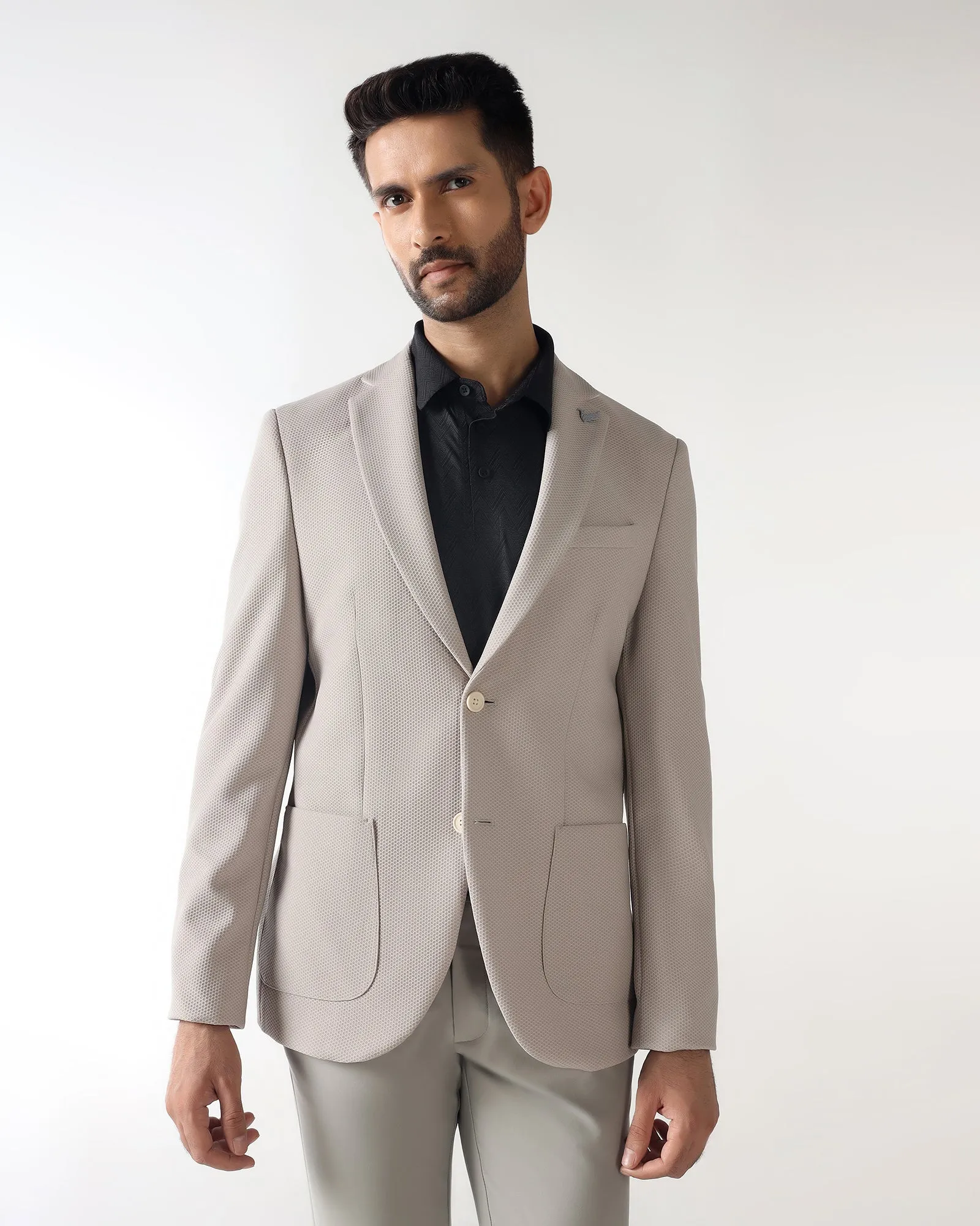 Crisp Air Piece Durable Double Stitching Off White TechPro Textured Blazer - Bowmore