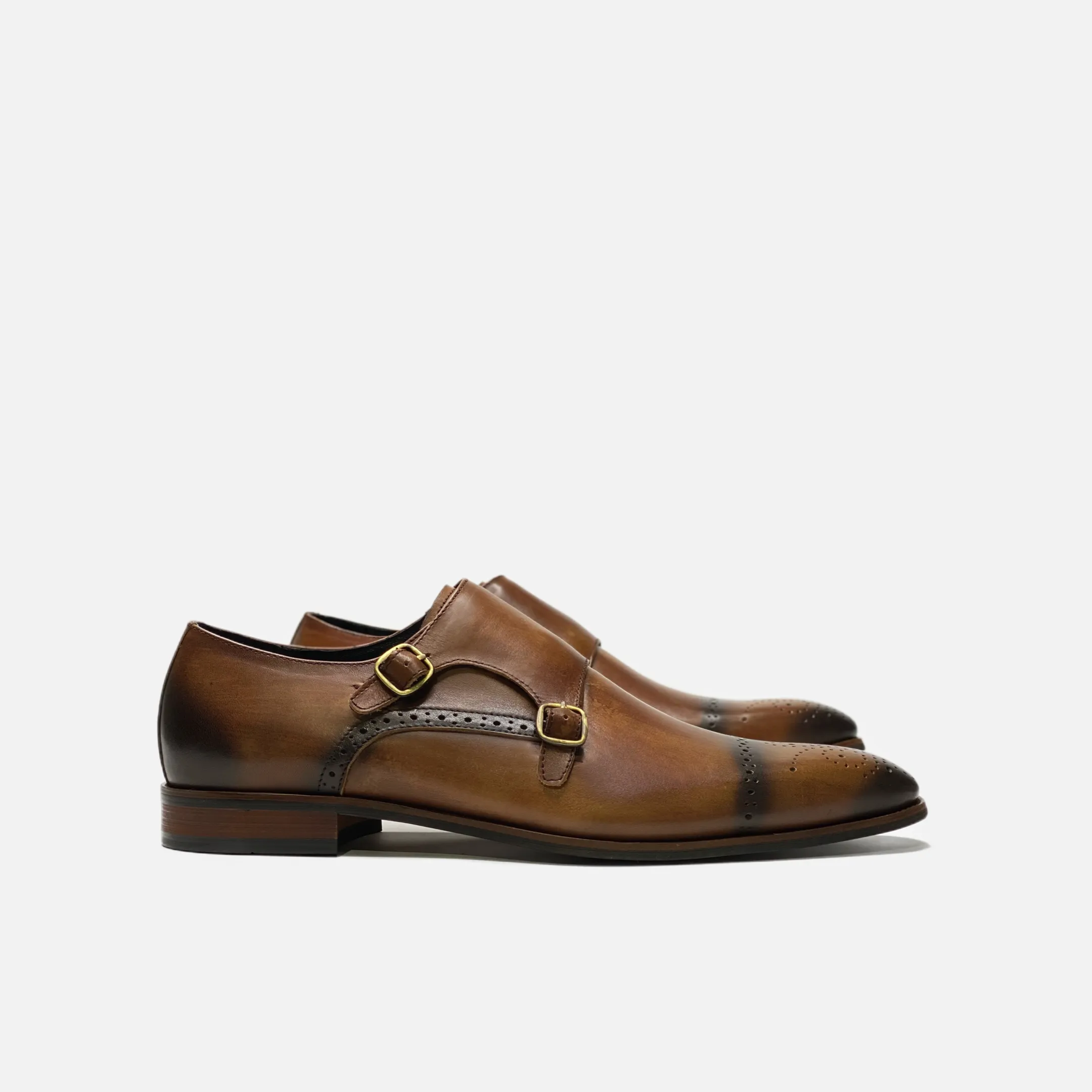 Steady Step Grip Sole Zerah Double Monk Strap