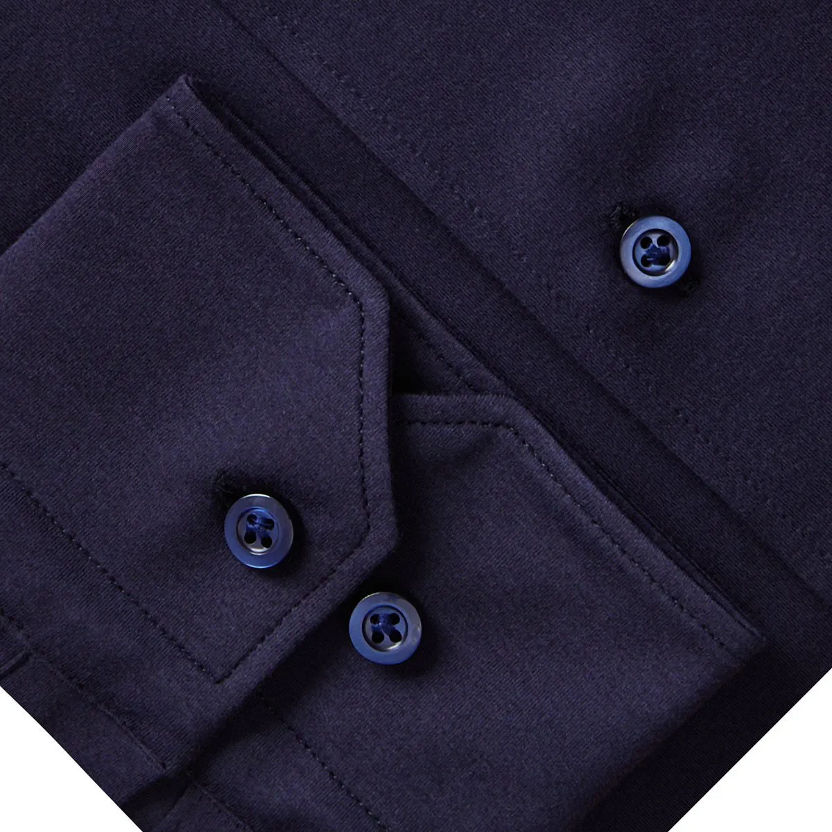 Stretch Knit Shirt - Navy Easy Go