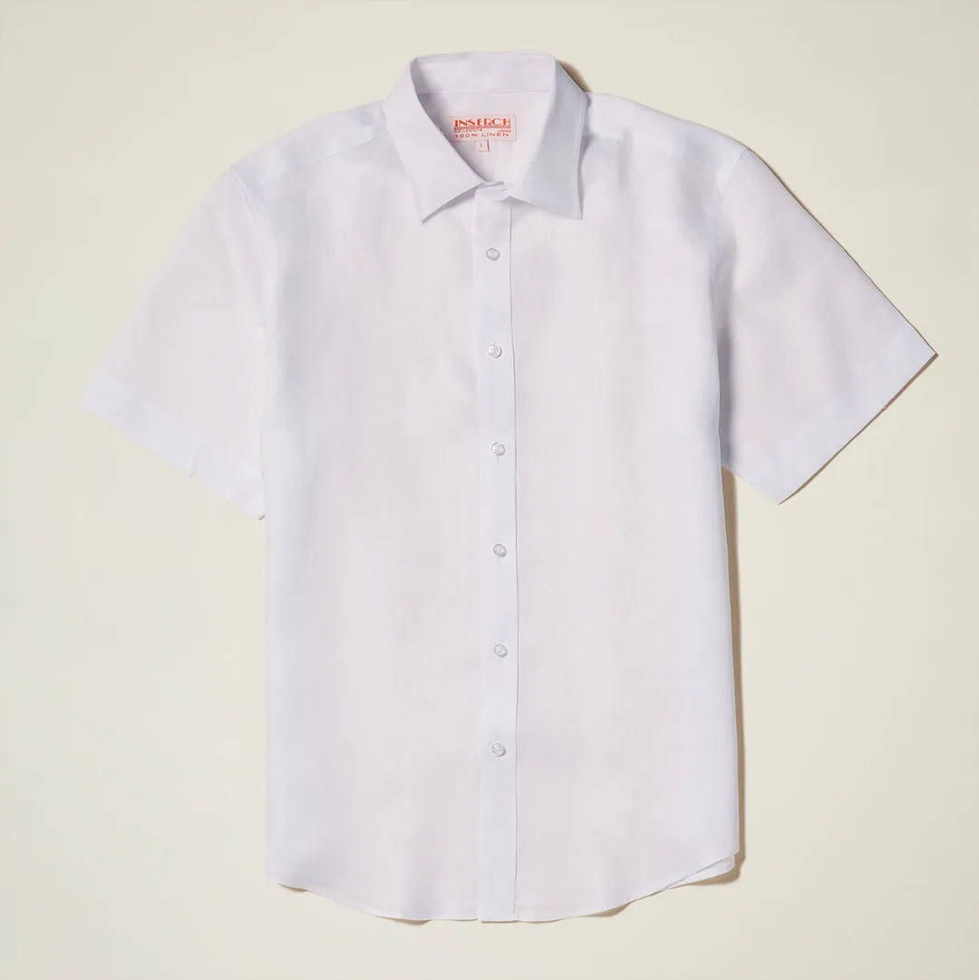 Mind Glow Inserch SS Linen Shirt SS717-00002 White