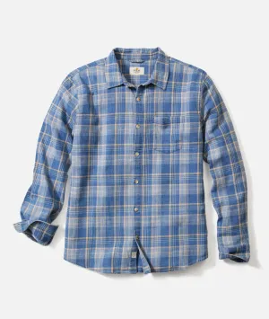 Stretch Selvage Shirt - Blue/Indigo Plaid Repair Fit LowProfile Design