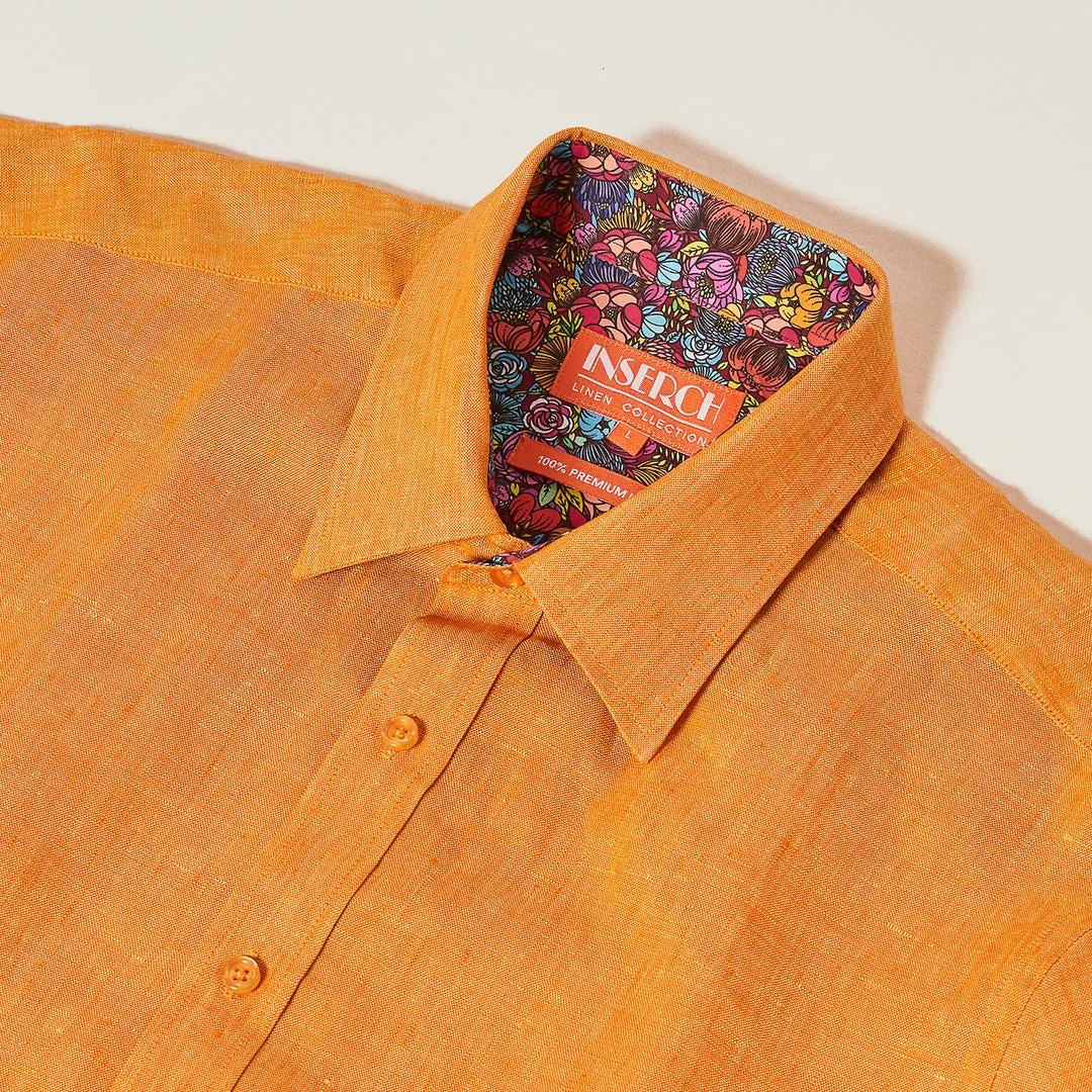 Inserch SS Linen Shirt SS717-00191 Sunburst Stylish Jeans