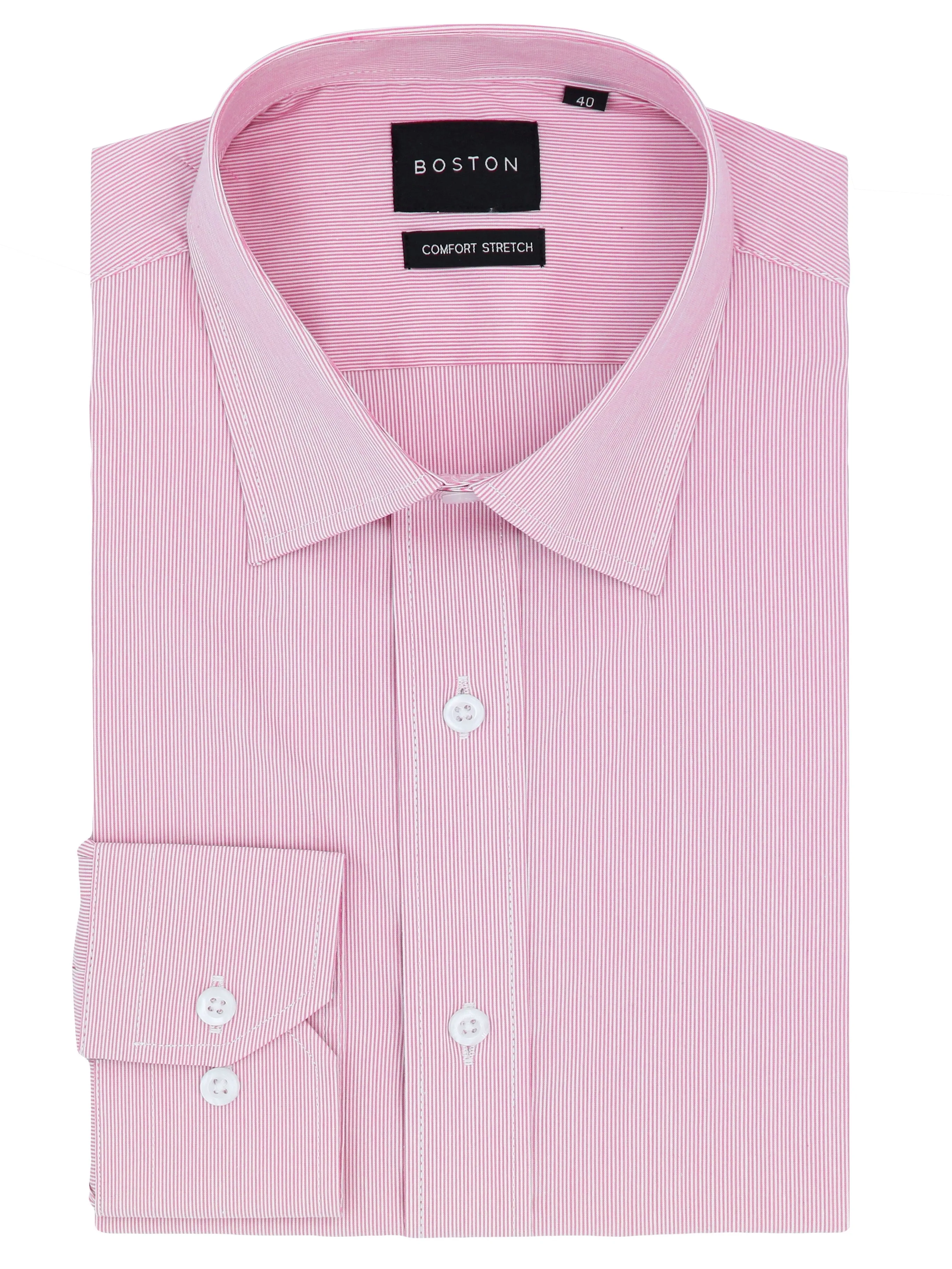 Professional Look Poolside Lounge Liberty Business Pink Striped Shirt
