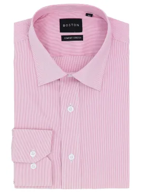 Professional Look Poolside Lounge Liberty Business Pink Striped Shirt