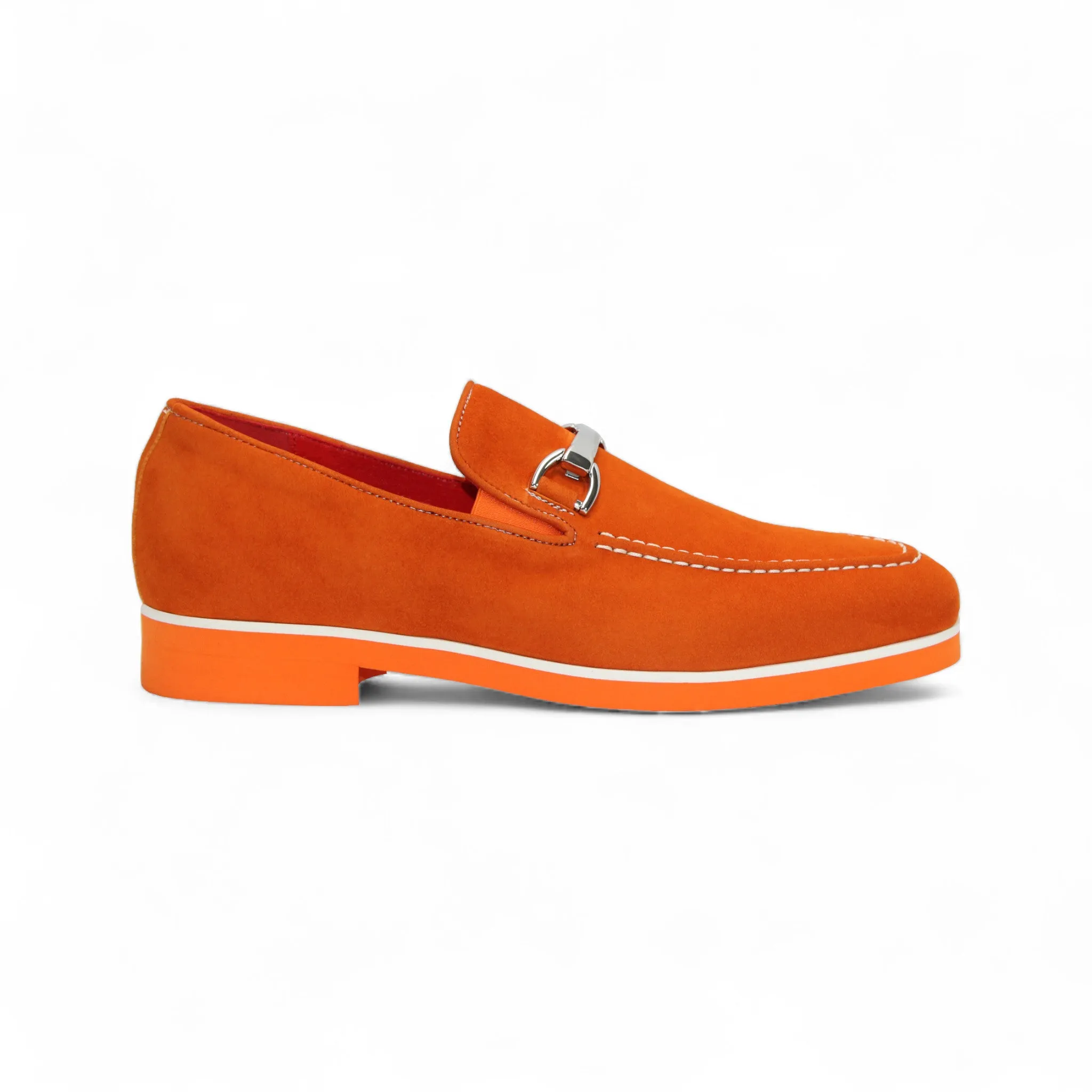 Beauty Walk Natural Fiber Lining Emilio Franco "Nino II" Orange Loafer