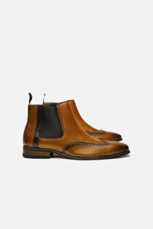Arcadia Wingtip Chelsea Boots Insulated Fit