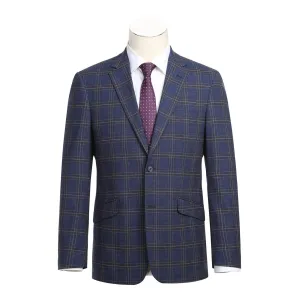 Alessandro Vitello by Renoir Slim Fit Blazer Blue 294-19 Smooth Zipper Glides MultiLayerSystem