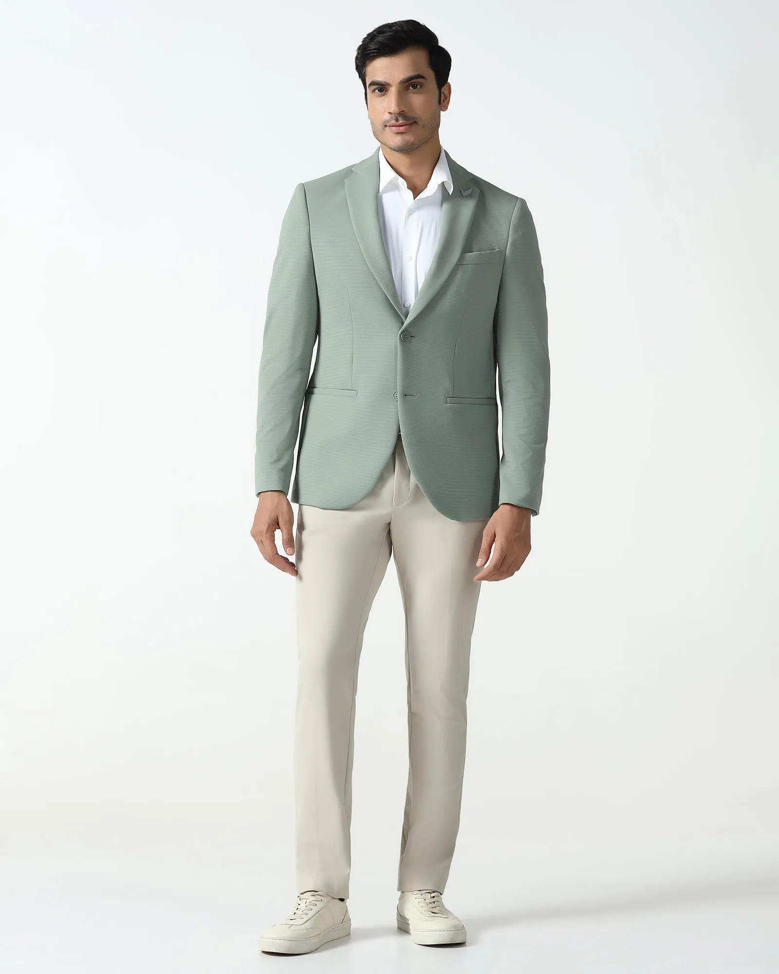 Mint TechPro Stripe Blazer - Fiesta ReinforcedSeams Anti Pilling Fabric