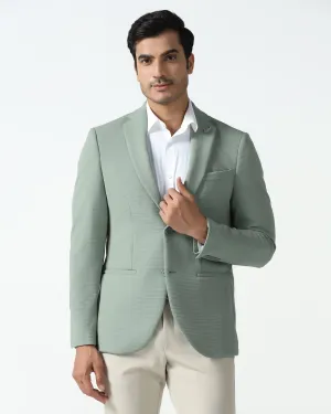 Mint TechPro Stripe Blazer - Fiesta Minimalist Pocket Layout