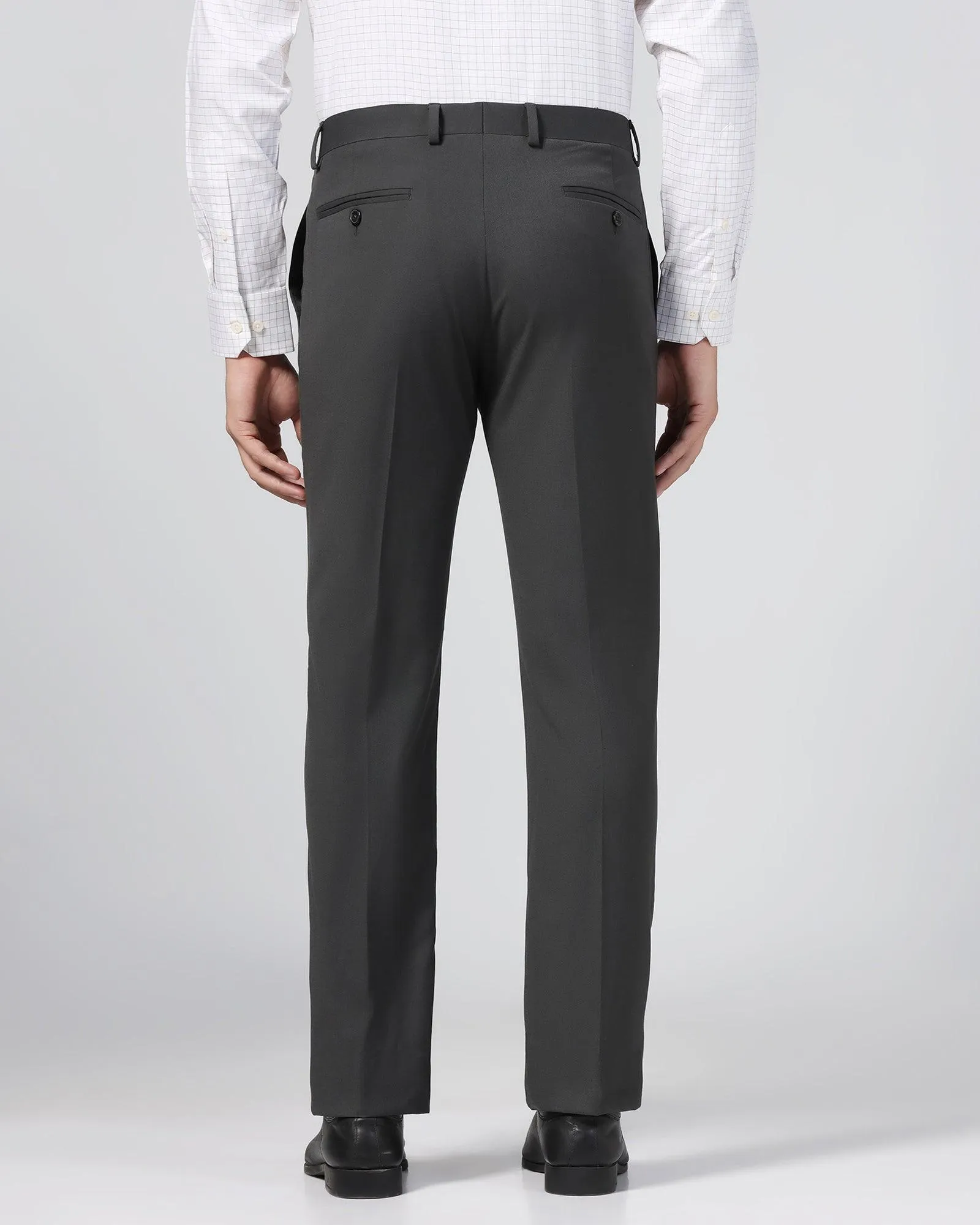 Slim Comfort B-95 Formal Charcoal Solid Trouser - Eldorado ReinforcedKnees Modern Layer