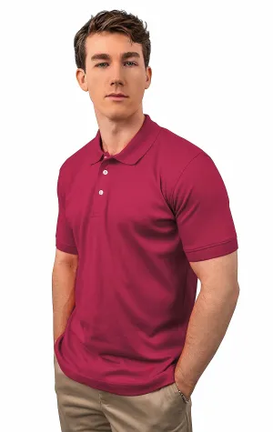 Yarn Dyed Collar CLEOCOTTON BURGUNDY POLO SHIRT