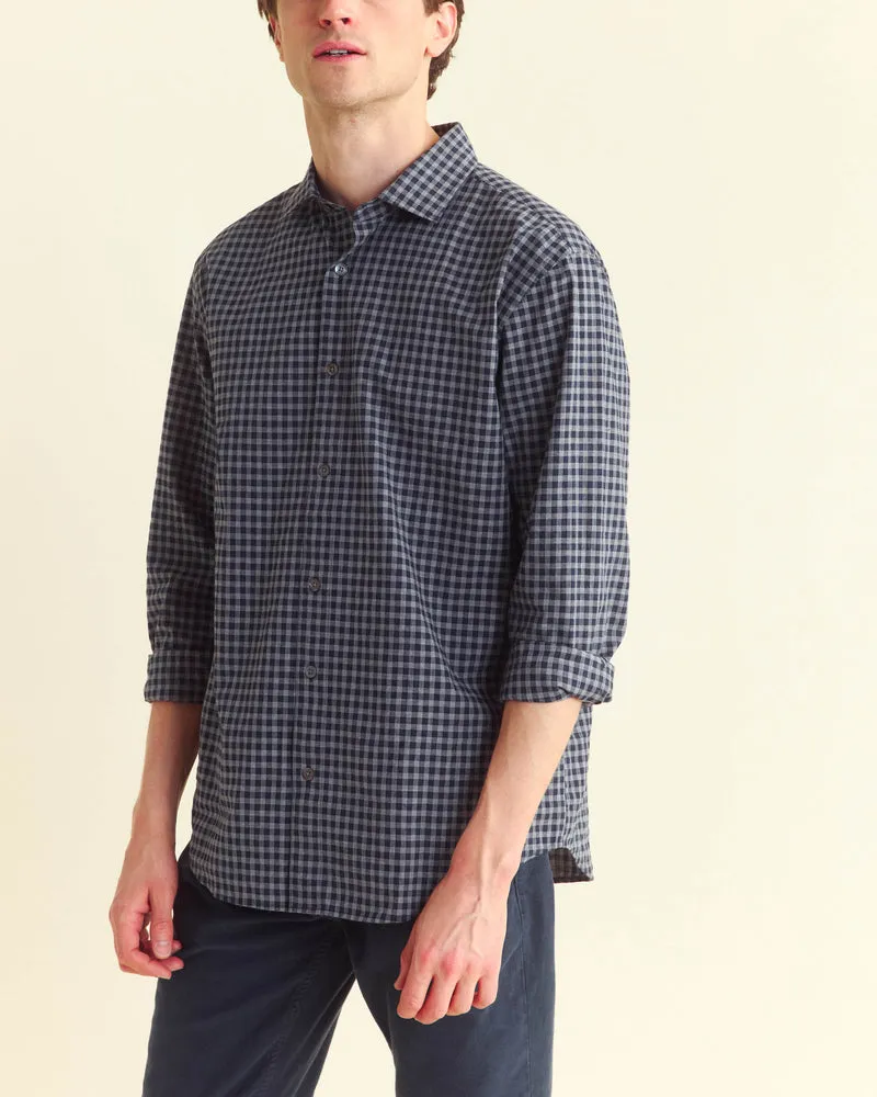Picnic Fun Essential Tee Hutcheson Plaid Shirt - Navy/Grey