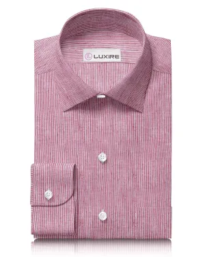 LowMaintenanceFabric QuickDryTech Linen: Red White Slub Chambray