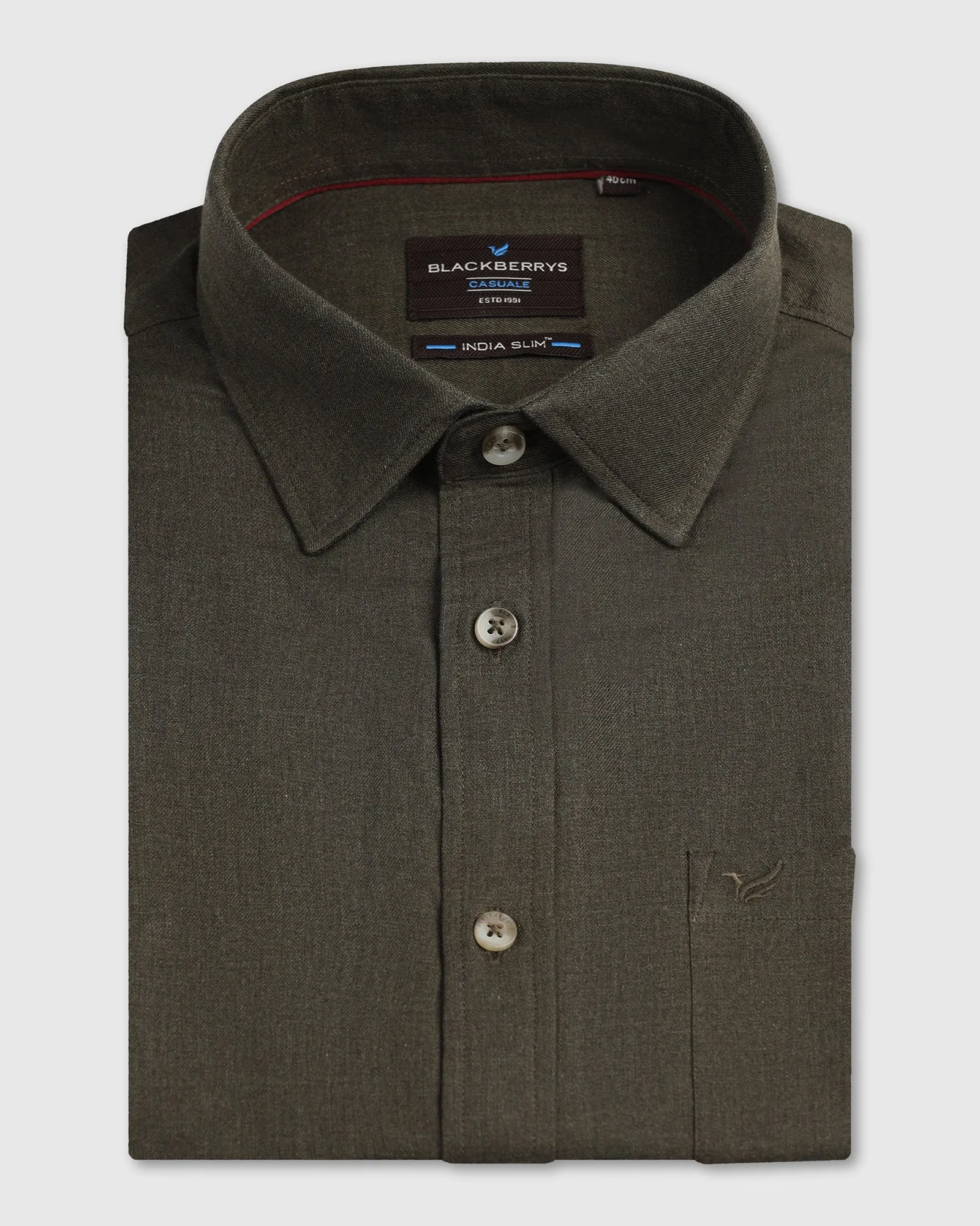 Olive Solid Shirt - Lenox All Day Comfort Tech