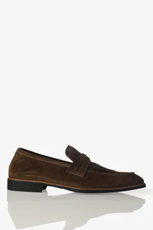 David August Suede Penny Loafer in Farro Meadow Glow