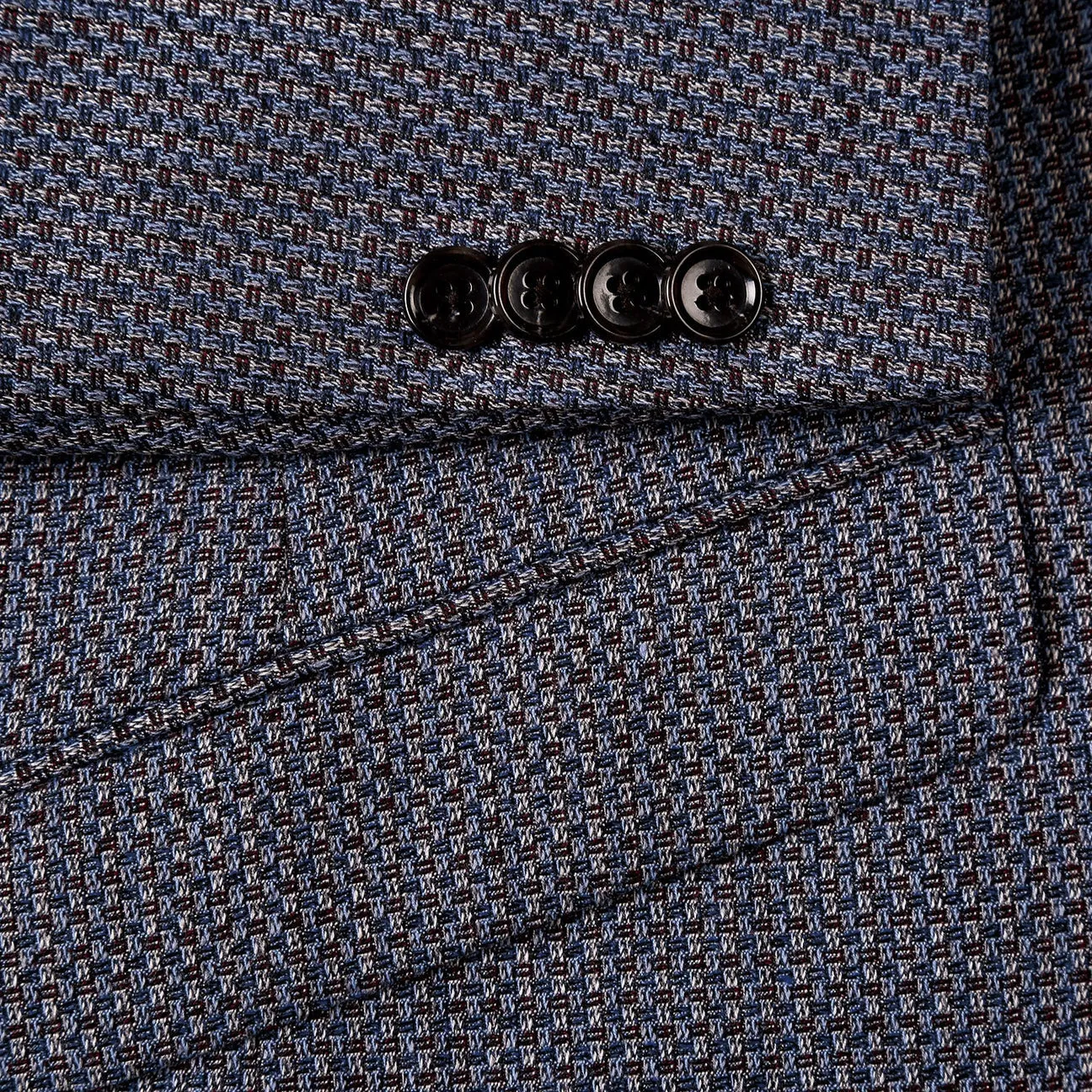 Wrinkle resistant fabric Organic Cotton Blend Alessandro Vitello by Renoir Slim Fit Wool Blend Brown Blazer 561-16