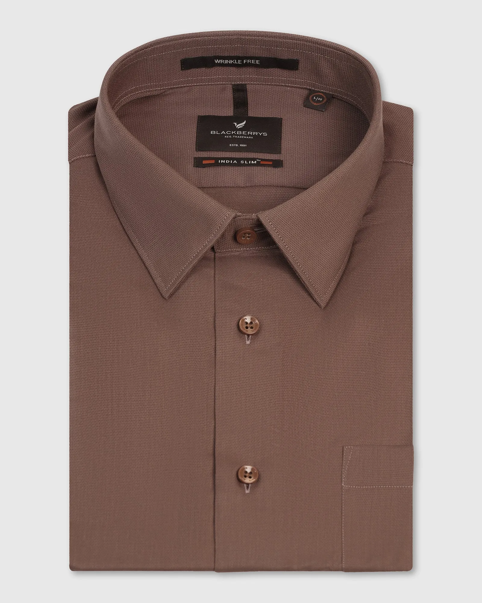 Tall friendly Holiday Travel Non Iron Formal Rust Textured Shirt - Vlog