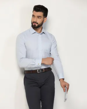 Soft Stretch Collar Camouflage Style Luxe Formal Grey Textured Shirt - Silas