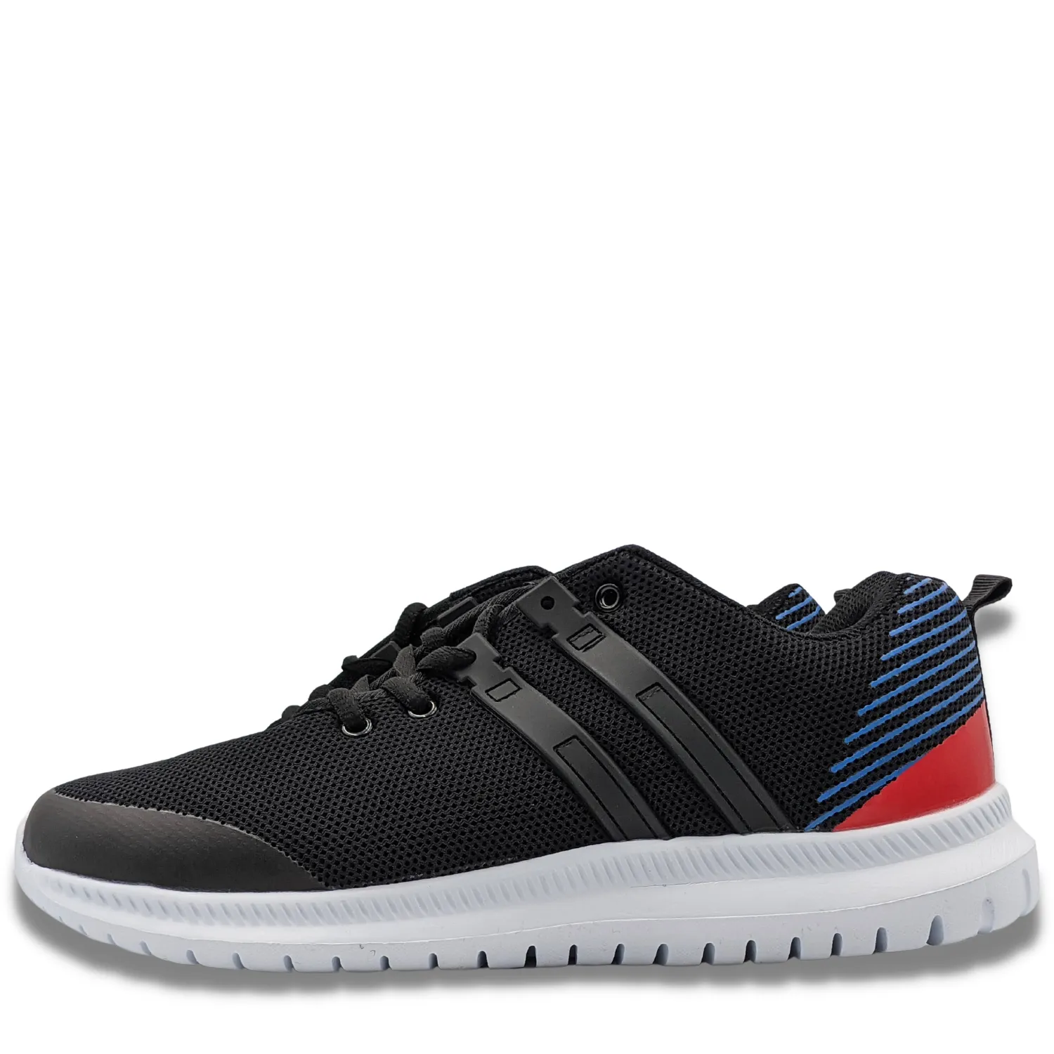 Reinforced toe Pure Movement VORTEX Men's Black & Red Round Toe Ultralight Athletic Fashion Shoes