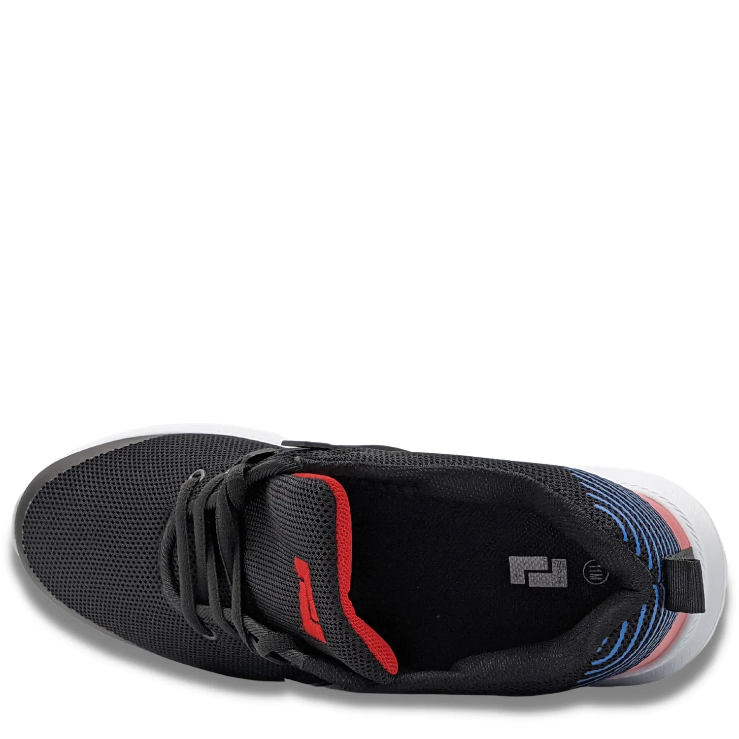 VORTEX Men's Black & Red Round Toe Ultralight Athletic Fashion Shoes Summer Outfit No Pressure