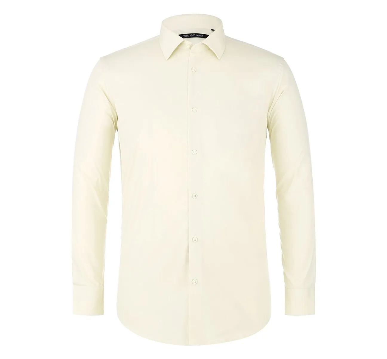 VERNO Ivory Classic/Regular Fit Long Sleeve Spread Collar Dress Shirt TC645 Designer Look Comfortable fit