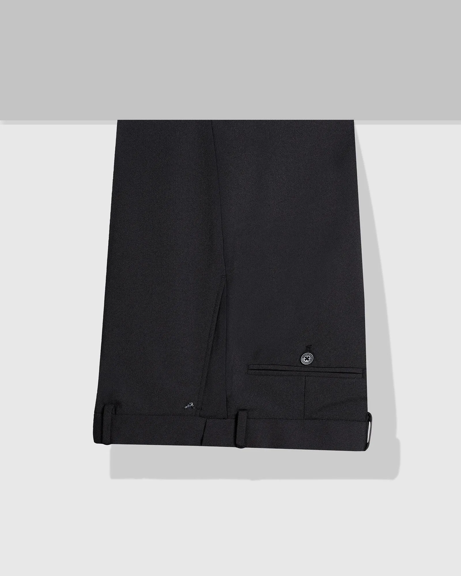 Outdoor Essentials Slim Comfort B-95 Formal Black Textured Trouser - Mazda