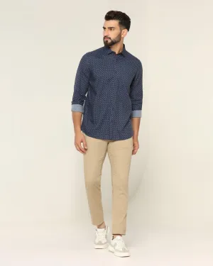 Slim Fit B-91 Casual Khaki Textured Khakis - Altus Crisp Design Commuter Ready