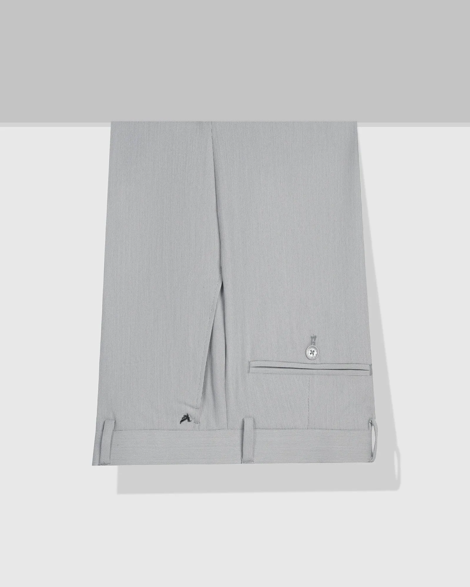 LightweightInsulation Slim Fit B-91 Formal Light Grey Stripe Trouser - Ninja