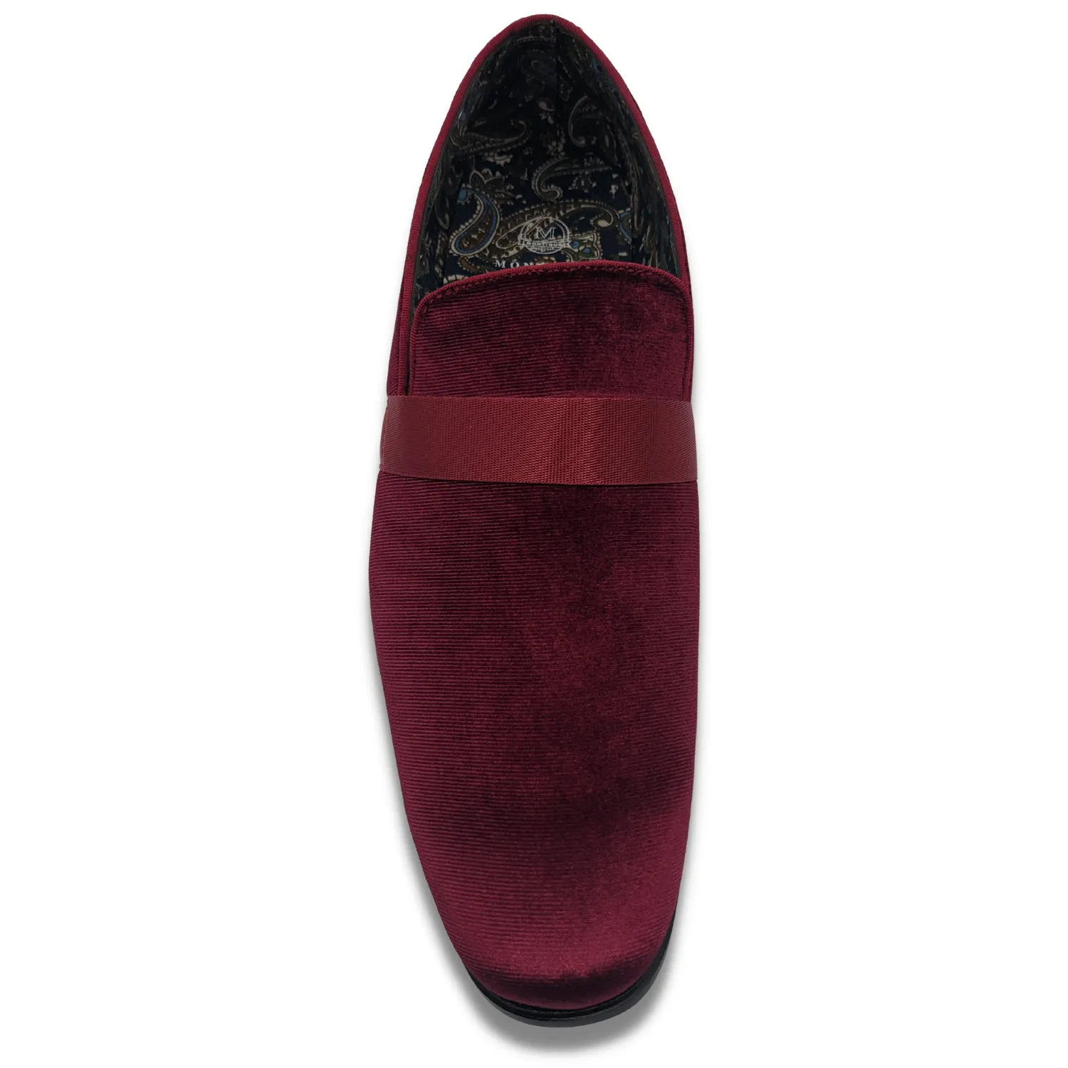 Event Stroll Men's Solid Velvet Burgundy Fashion Shoes S91