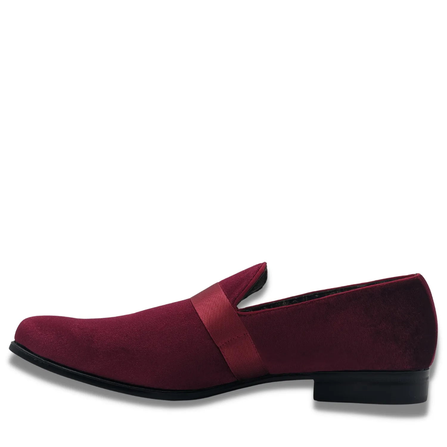 Fashionable Slip-ons Men's Solid Velvet Burgundy Fashion Shoes S91