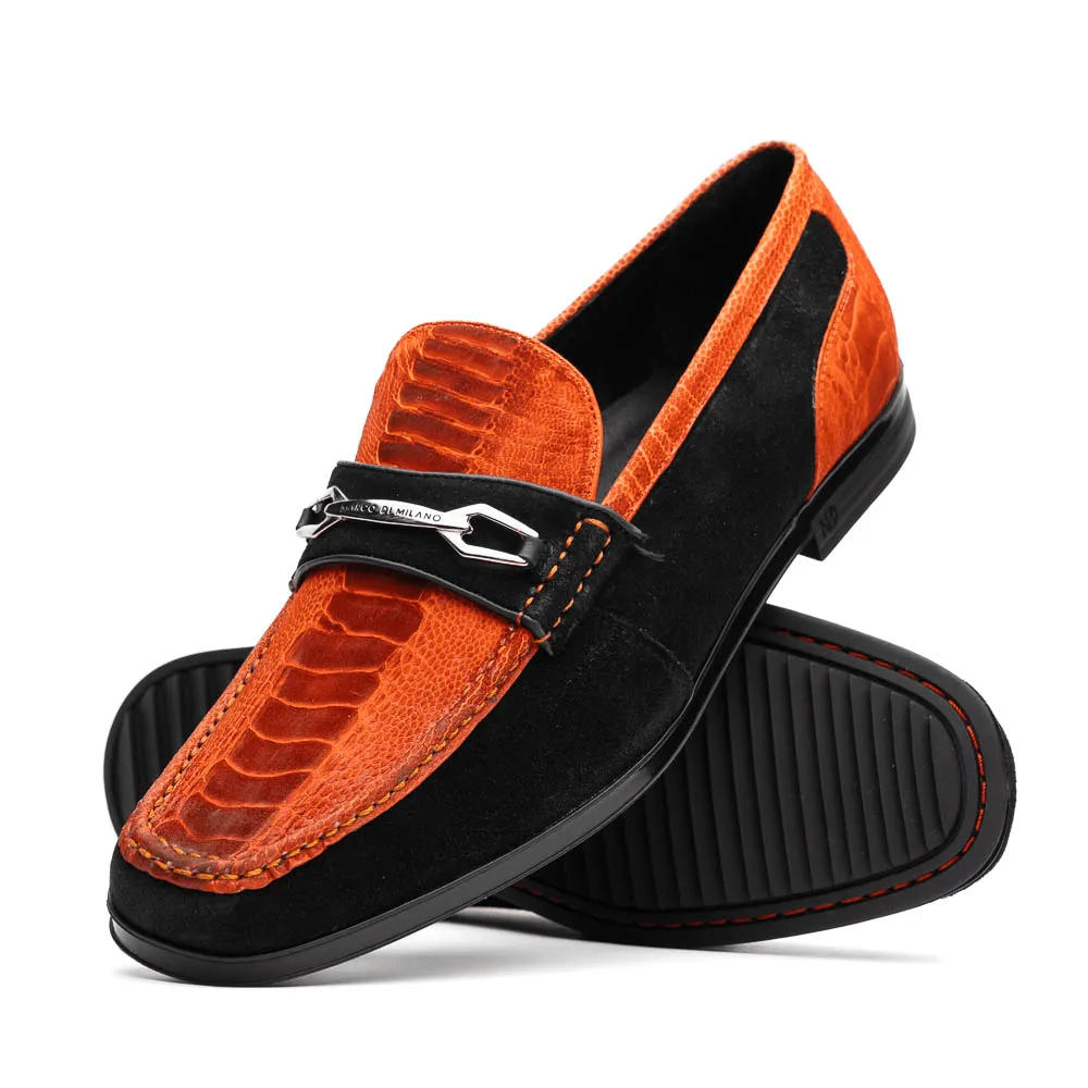 Hugo Ostrich Orange / Black Core Pace Classic Leather