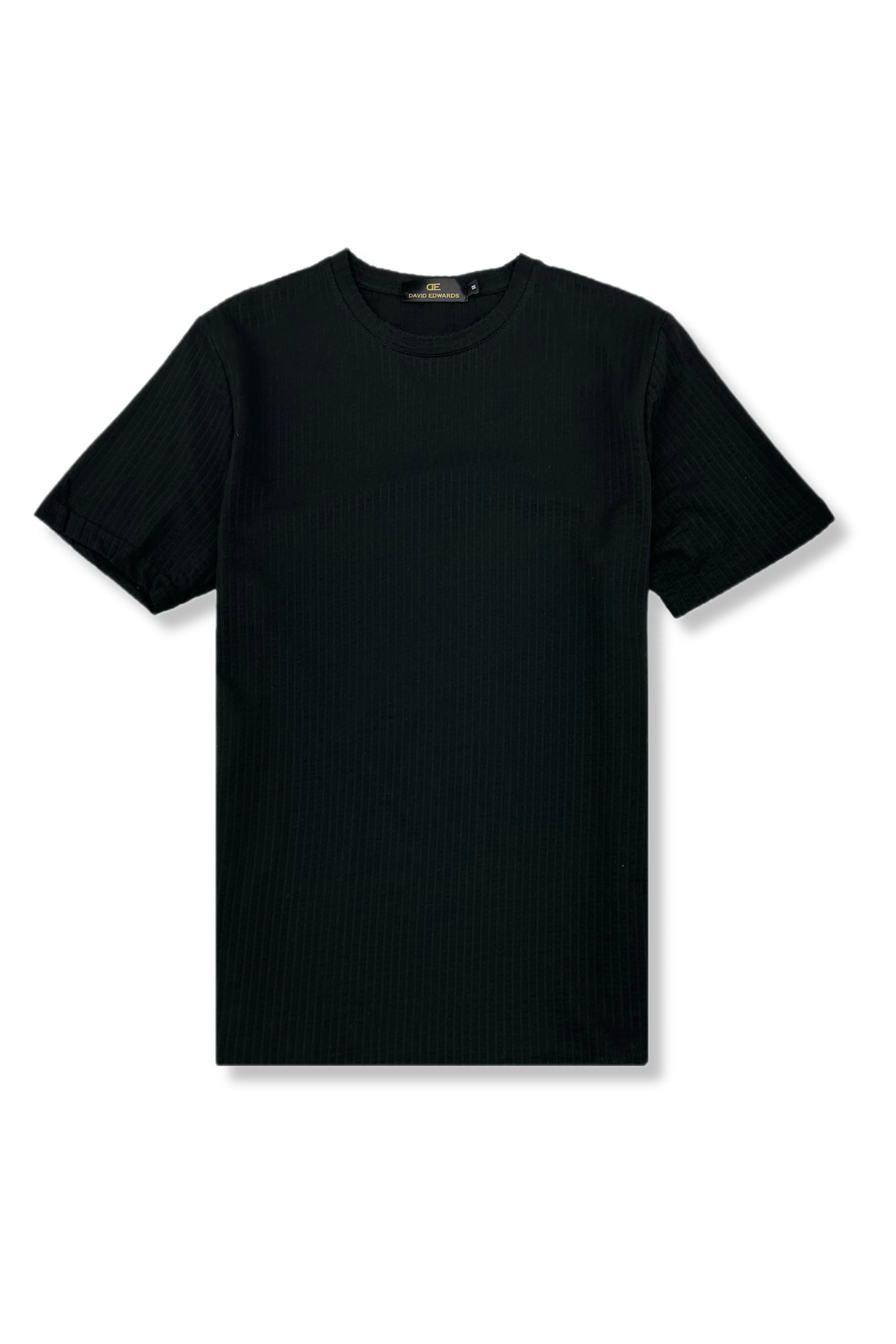 Soft Texture Basic Layering Demper Crewneck Seersucker T-Shirt