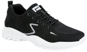 ORBIT Men's Black & White Ultralight Athletic Shoes SP660 FlexibleOutsole Multi Density Traction