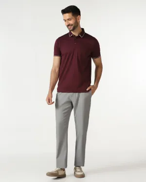 Street Ready Grey Solid Khakis - Mario