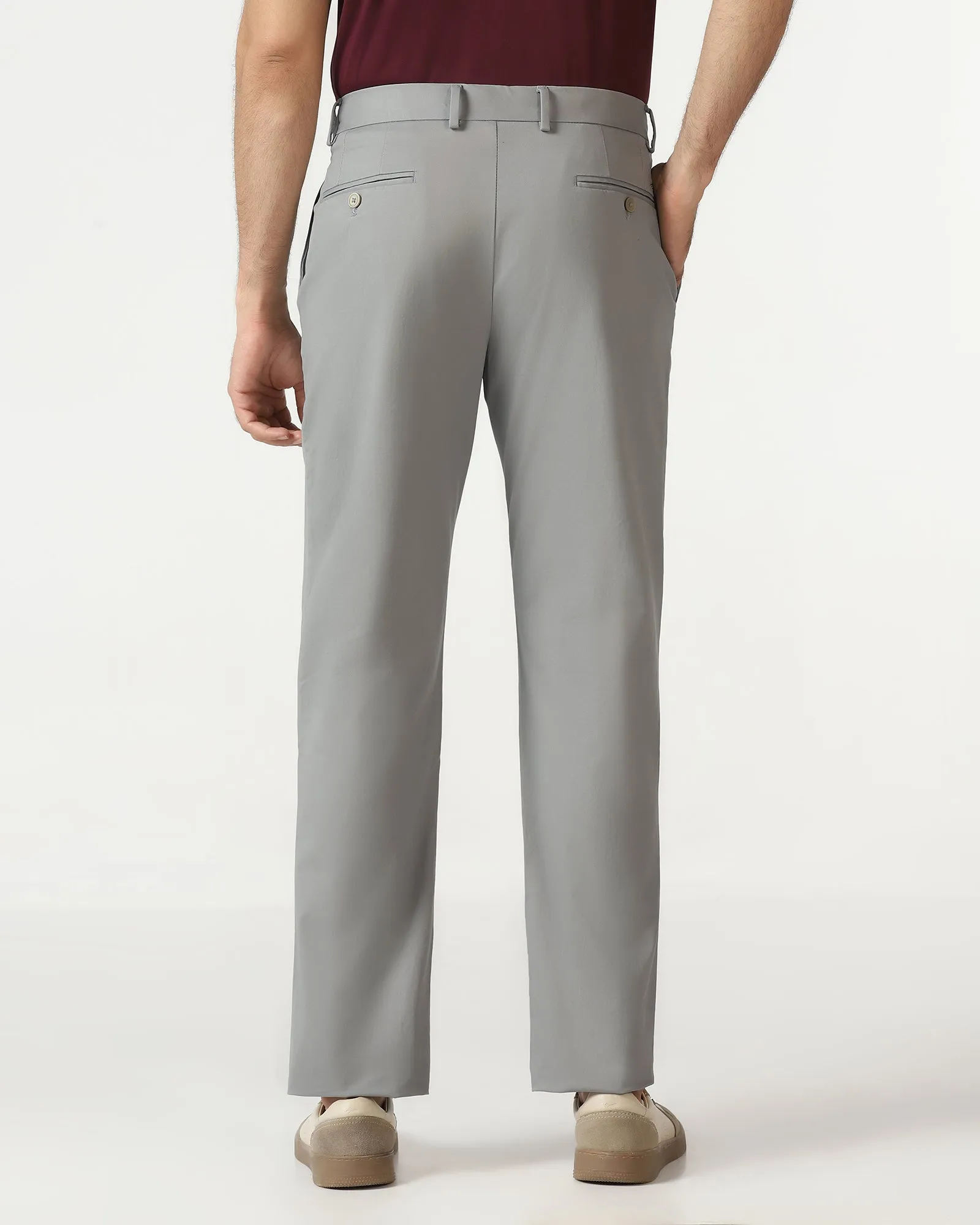 Grey Solid Khakis - Mario Odor Control Technology Reflective accents