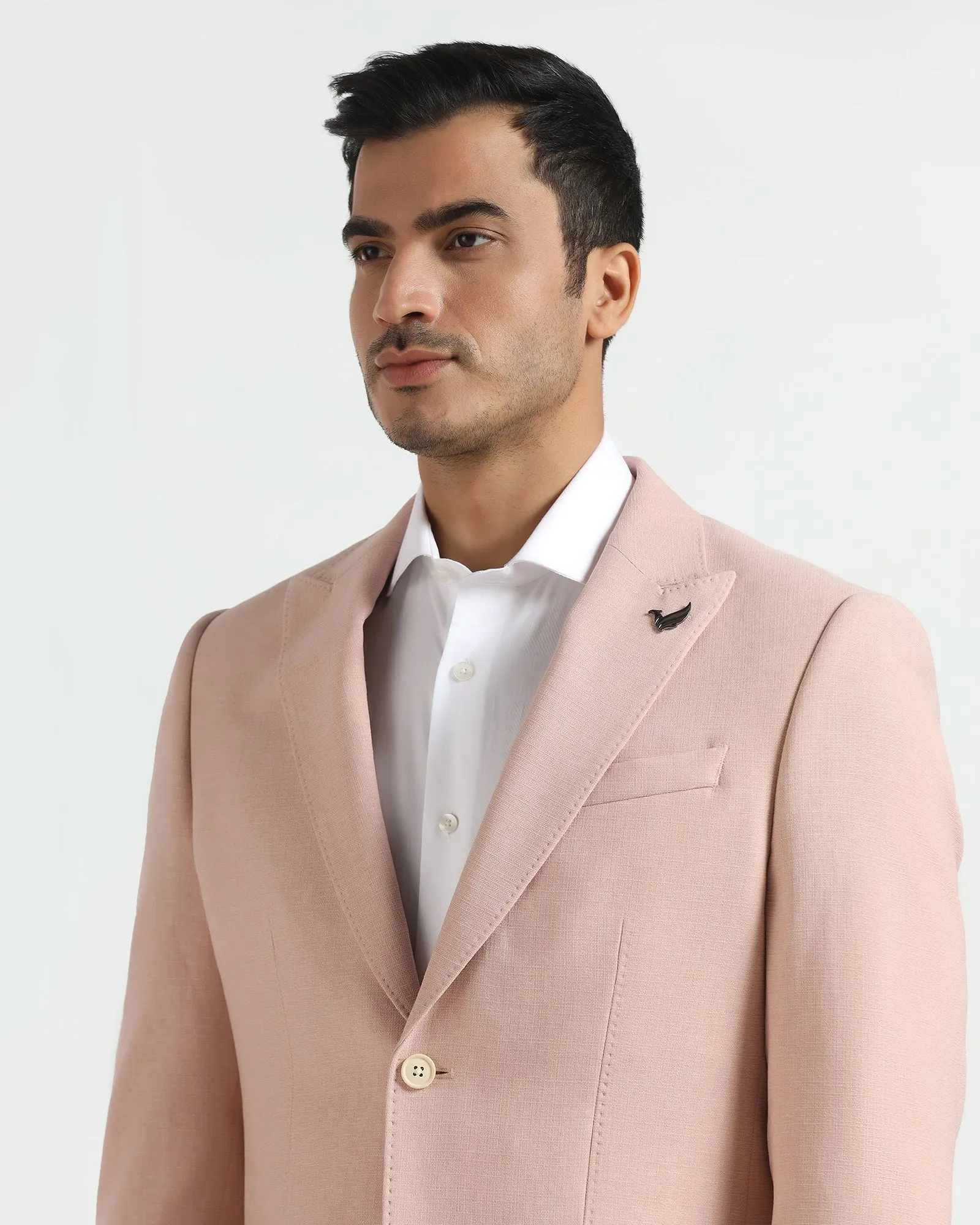 Formal Peach Textured Blazer - Aramis TearResistantOuter