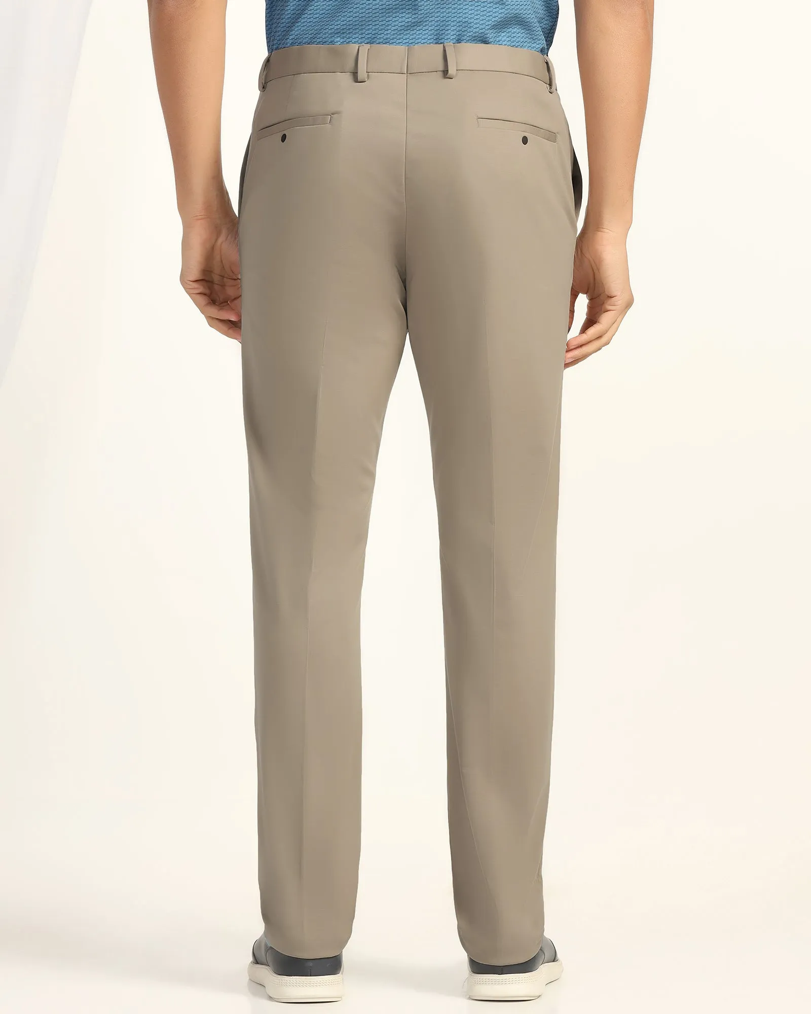 Fashionable Appeal TechPro Slim Fit B-91 Formal Mouse Solid Trouser - Explorer