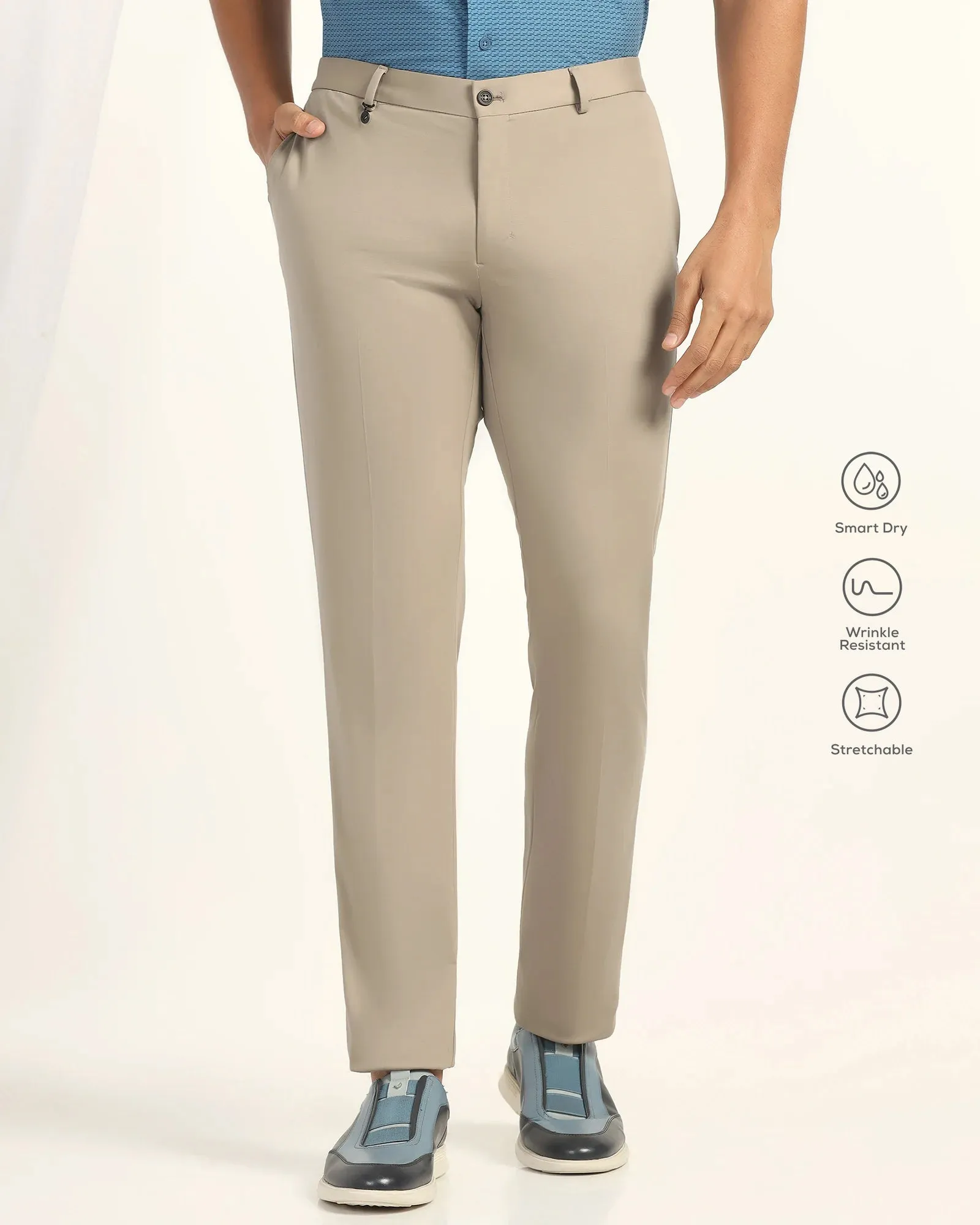 Light Waist Slim Wear Design TechPro Slim Fit B-91 Formal Mouse Solid Trouser - Explorer