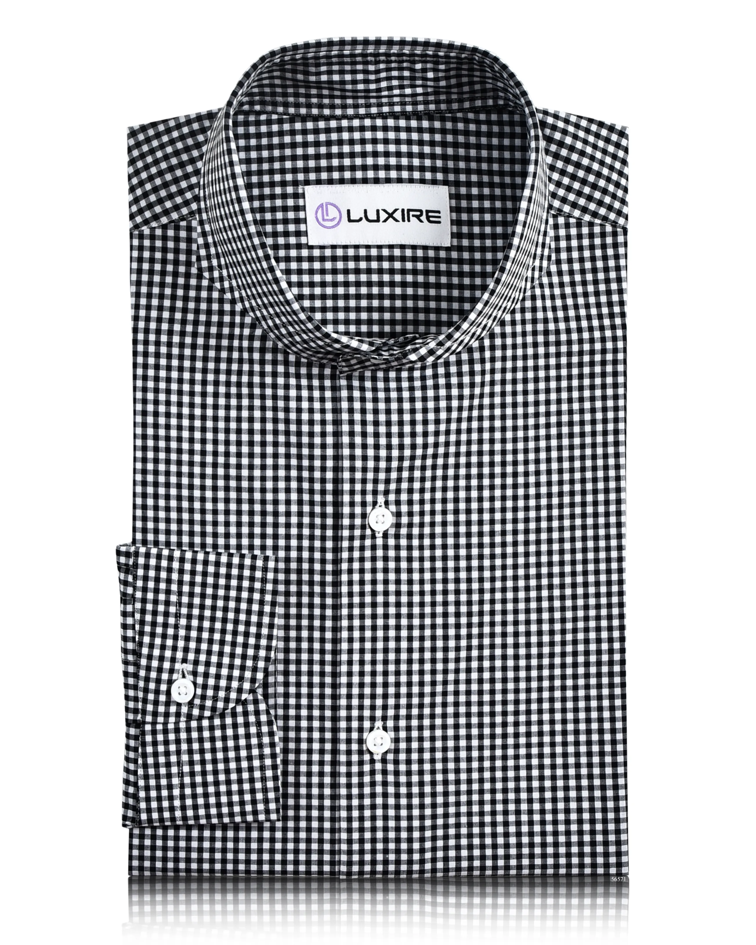 Party Ready Black & White Micro Gingham Shirt