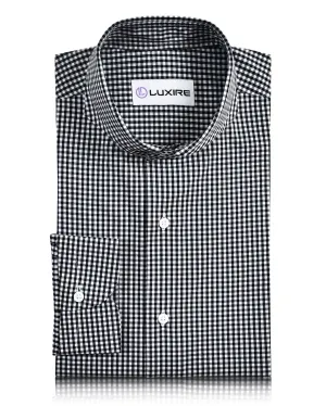 Party Ready Black & White Micro Gingham Shirt