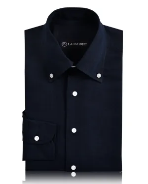 Navy Blue Linen Shirt Rustic Ease