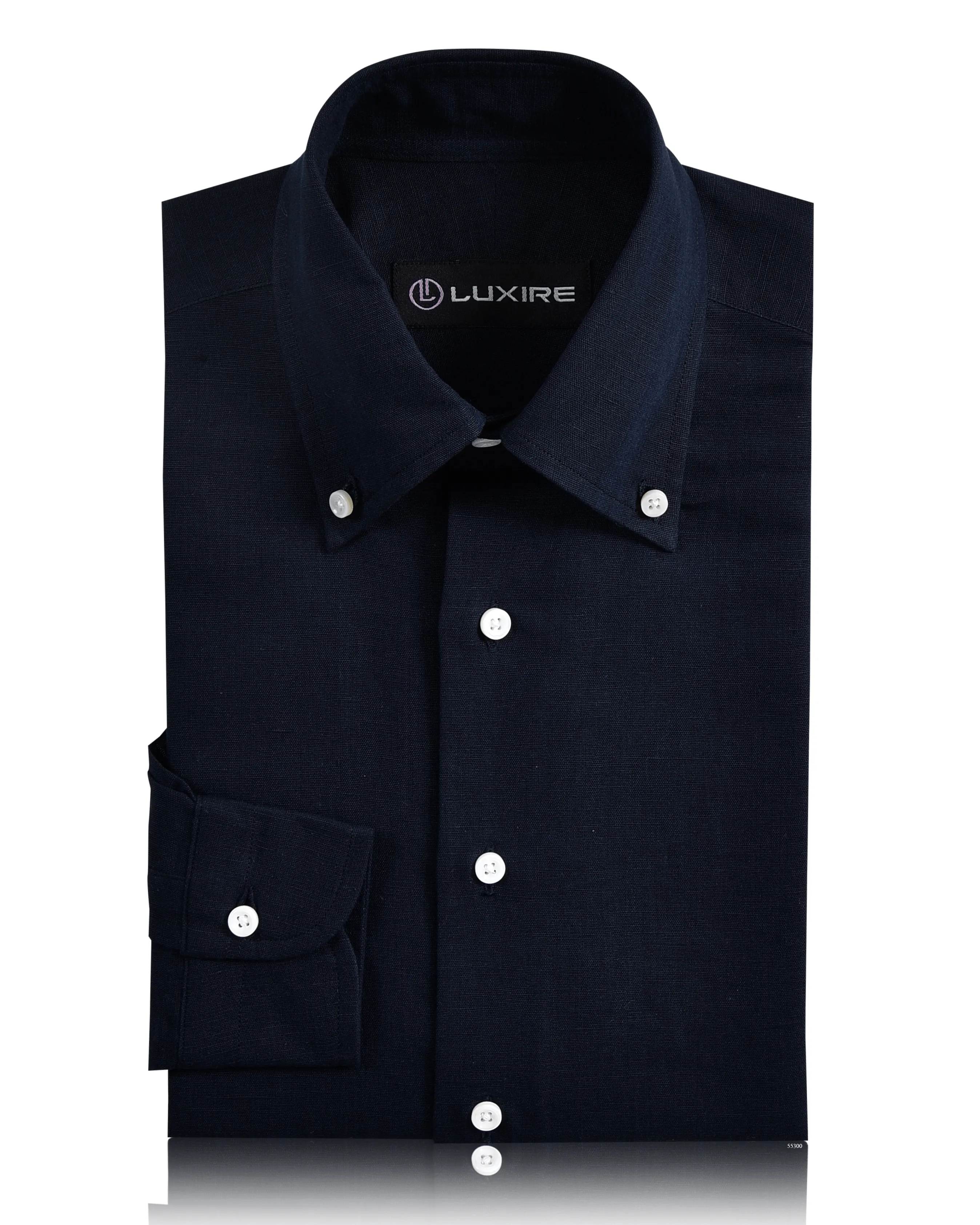 Navy Blue Linen Shirt Rustic Ease